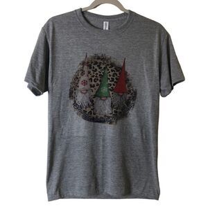 NEW Jerzees Gray “Gnome for Christmas “ Short Sleeve T NWT